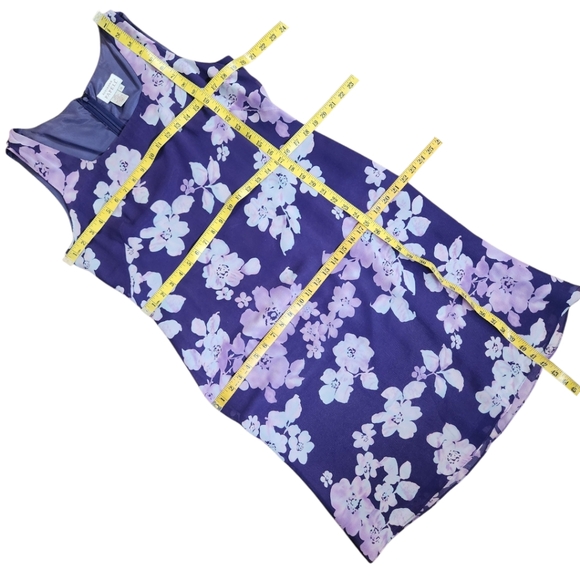 ADRIANNA PAPELL Silk Floral Print Sheath Dress - Size 14 - Picture 11 of 13